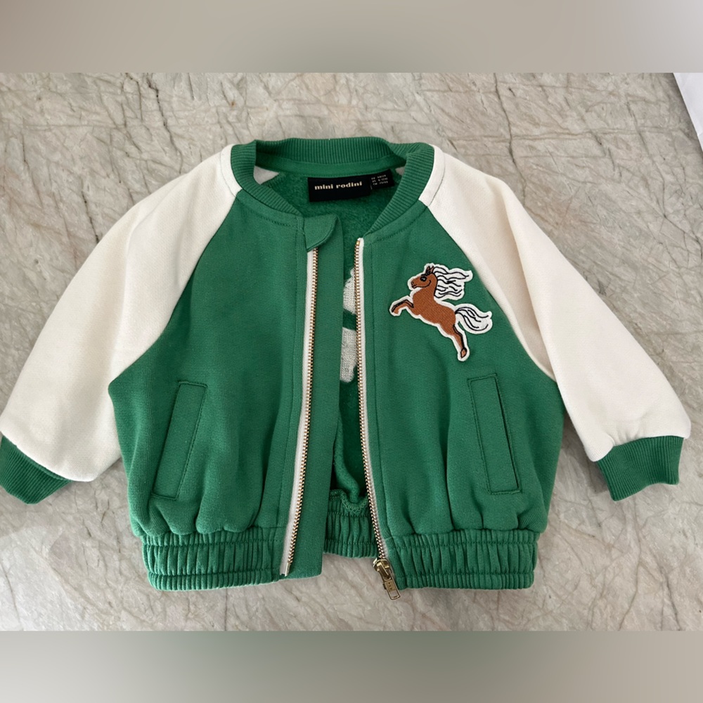 NWOT Mini Rodini I am Great Basketball Cardigan